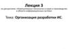 Компьютерные технологии в науке и производстве в области информационных систем. Организация разработки ИС. (Лекция 3)