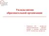 Уклады жизни образовательной организации
