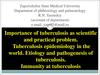 Importance of tuberculosis as scientific and practical problem. Tuberculosis epidemiology in the world. (Lecture 1)