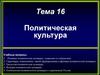 Политическая культура