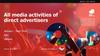 All media activities of direct advertisers