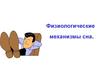 Физиологические механизмы сна