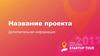 Название проекта. Дополнительная информация