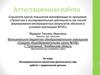 Аттестационная работа. Исследовательско-проектная деятельность при работе с одаренными детьми