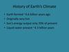 History of Earth’s Climate