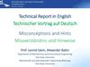 Technical Report in English. Misconceptions and Hints