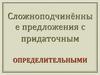 Сложноподчинённые предложения с придаточным определительными