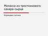 Меласса из тростникового сахара-сырца. Кормовая патока
