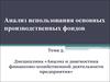 Анализ использования основных производственных фондов