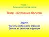 Химический состав клетки. Тема: «Строение белков»