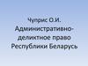 Административно-деликтное право Республики Беларусь