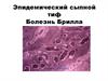 Эпидемический сыпной тиф. Болезнь Брилла