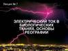 Электрический ток в биологических тканях. Основы реографии