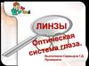 Линзы. Оптическая система глаза