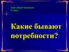 Какие бывают потребности