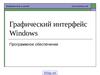 Графический интерфейс Windows. Программное обеспечение