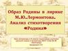 Образ Родины в лирике М.Ю. Лермонтова. Анализ стихотворения «Родина»