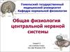 Общая физиология центральной нервной системы