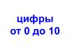 Цифры от 0 до 10