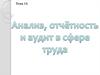 Анализ, отчётность и аудит в сфере труда