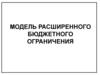 Модель расширенного бюджетного ограничения