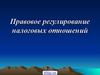 Правовое регулирование налоговых отношений. Налоговое право и его основные понятия