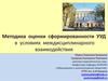 Методика оценки сформированности УУД в условиях междисциплинарного взаимодействия