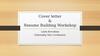 Cover letter & resume building workshop