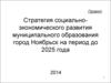 Стратегия социально-экономического развития муниципального образования город Ноябрьск на период до 2025 года