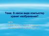 Представление о кодирование изображений на компьютере