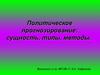 Политическое прогнозирование: сущность, типы, методы