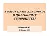 Захист права власності в цивільному судочинстві