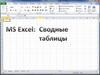 Excel 2010: сводные таблицы