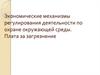 Экономические механизмы регулирования деятельности по охране окружающей среды. Плата за загрязнение
