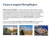 Сады и парки Петербурга