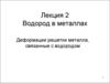 Водород в металлах. Деформации решетки металла, связанные с водородом