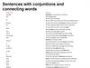 Sentences with conjuntions and connecting words