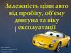 Залежність ціни авто від пробігу, об’єму двигуна та віку експлуатації