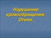 Нарушение кровообращения. Отеки