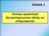 Основи організації бухгалтерського обліку на підприємстві