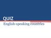 Quiz. English speaking countries