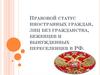 Правовой статус иностранных граждан, лиц без гражданства, беженцев и вынужденных переселенцев в РФ