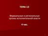 Федеральные и региональные органы исполнительной власти