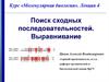 Поиск сходных последовательностей. Выравнивание