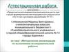 Аттестационная работа. Научное общество учащихся «Юные исследователи»