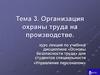 Организация охраны труда на производстве