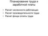 Бизнес-проект. Планирование труда и заработной платы