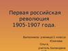 Первая российская революция 1905-1907 года