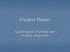 Fricative Plosion. Combinations of plosive and fricative consonants