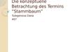 Die konzeptuelle betrachtung des termins stammbaum